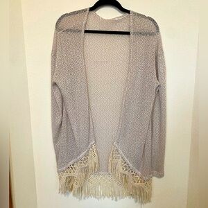 American Rag - Lace Long Cardigan Sweater - Size L/XL